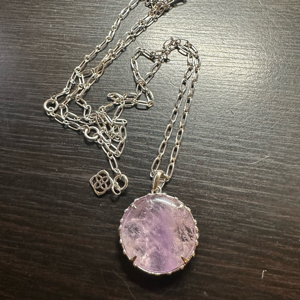 EUC Kendra Scott Natalie Gemstone Long Pendant Necklace